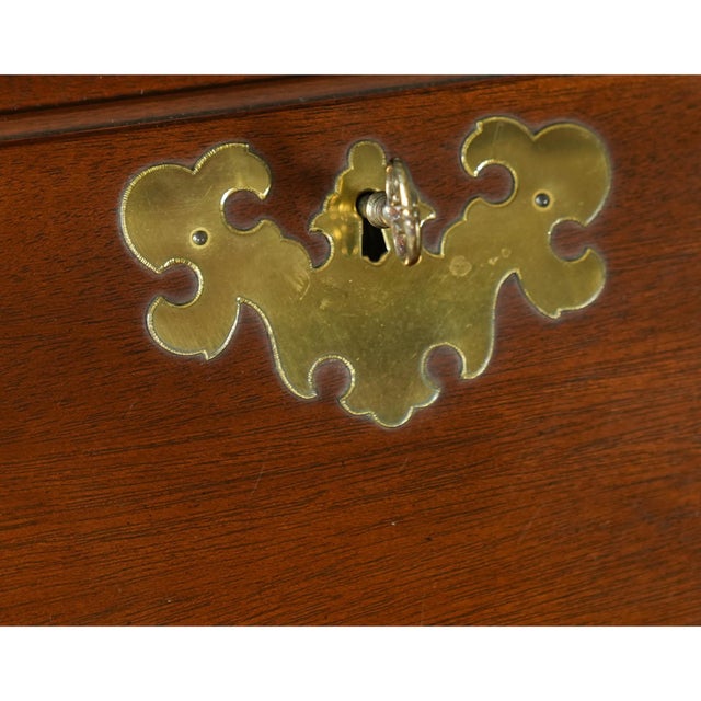 Wood Vintage Mahogany Councill Secretary Desk For Sale - Image 7 of 13