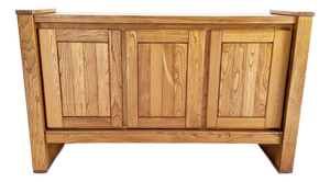 Vintage French Elm Sideboard, 1980s