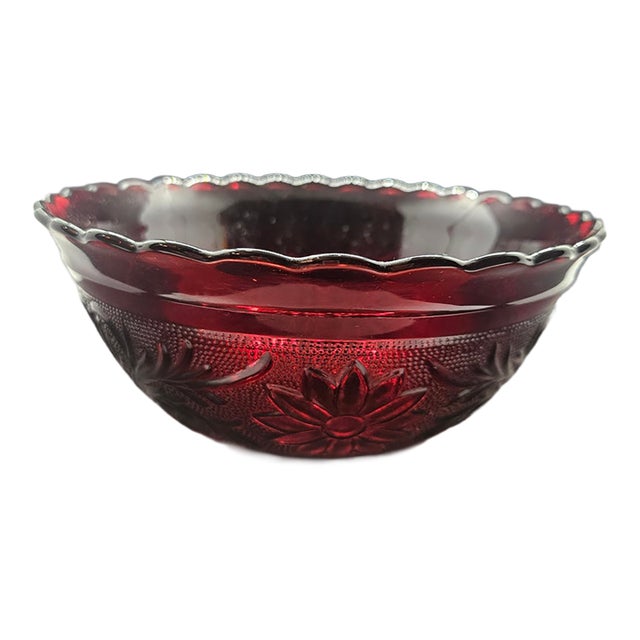 Vintage Sandwich Ruby by Anchor Hocking For Sale