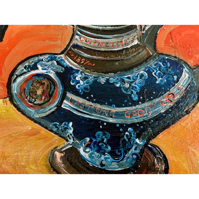 "Victorian Vase" Contemporary Still Life Acrylic Painting by David Harper For Sale - Image 4 of 5