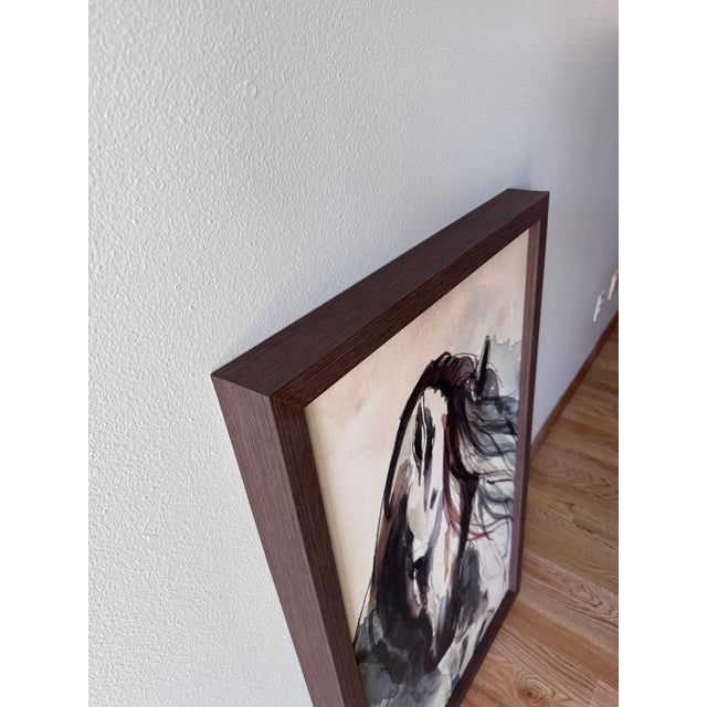 Beautiful equestrian artwork titled Spirit by Leftbank Art. This striking piece features an expressive horse portrait...