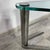 1980s 80s Leon Rosen for Pace Collection Chrome & Glass Wedge Drink Table For Sale - Image 5 of 6