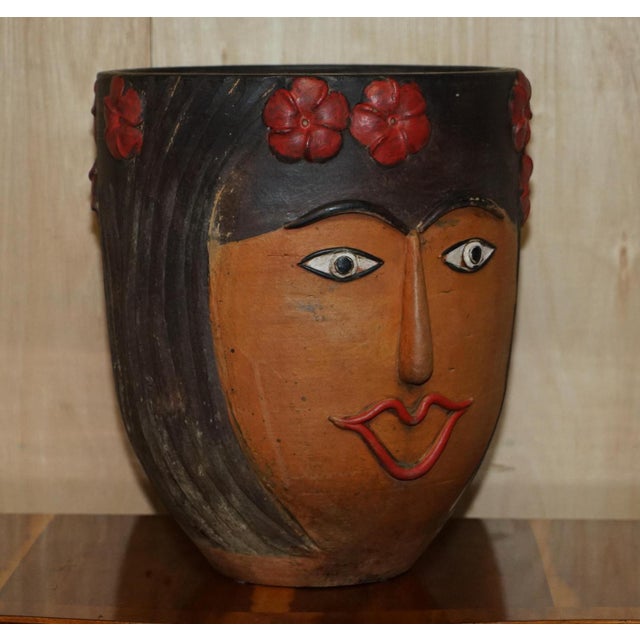Vintage Mexican Folk Art Terracotta Pots, 1960s, Set of 2 For Sale - Image 14 of 18