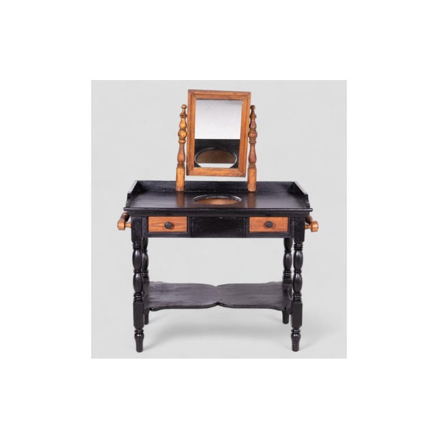 Vintage Vanity Table with Mirror in Walnut For Sale - Image 3 of 11