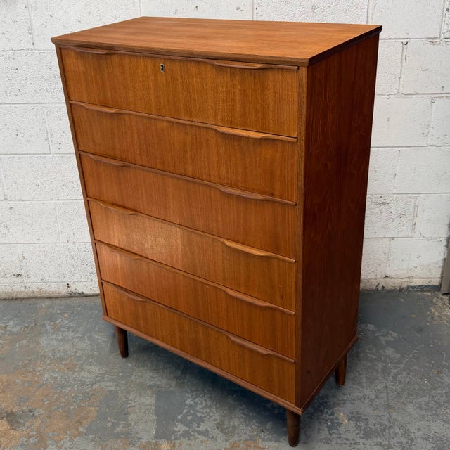 Mid-Century Modern Danish Modern Teak 6 Drawer Commode 1950's, Ejsing Møbelfabrik For Sale - Image 3 of 6