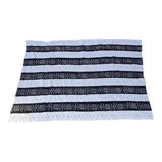 Early 20th Century Black and White Mudcloth Textile Mali 82 x 61 For Sale