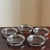 Vintage Dorothy Thorpe-Style Clear Glass Coasters With Silver-Toned Metal Rims – Set of Five For Sale - Image 11 of 13