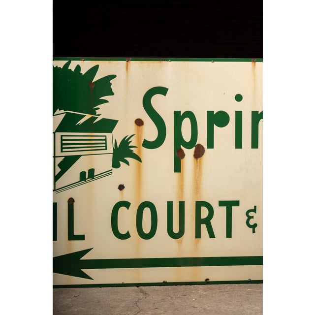 1960s Vintage SpringHill Mobil Court SSP Roadside Sign For Sale - Image 5 of 11