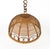 Mid-Century Rattan and Bamboo Pendant, Italy, 1960s For Sale - Image 10 of 15