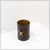 Brown Leather Wastebasket with Decorative Brass Buckle For Sale - Image 4 of 10