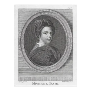 Antique Michael Dahl Portrait Engraving