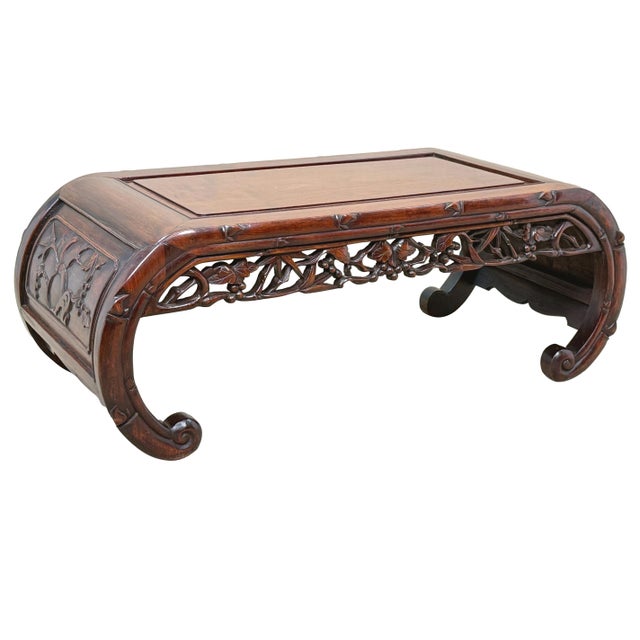 Brown Chinese Export Hardwood Coffee Table, 1870 For Sale - Image 8 of 11