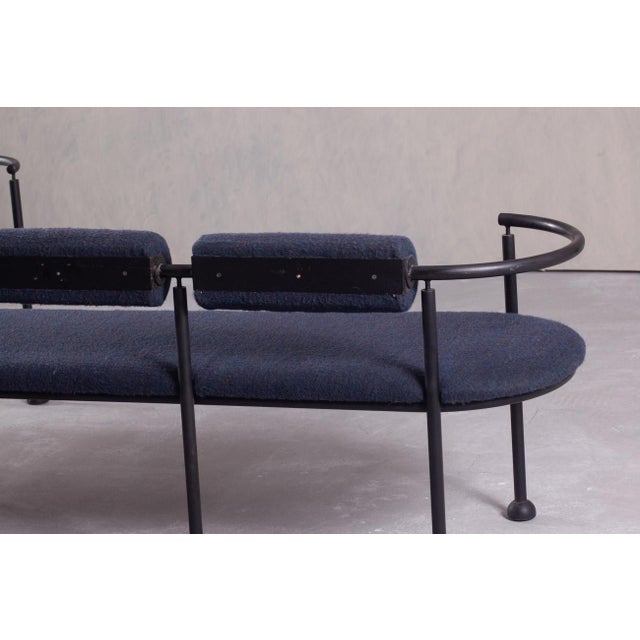 Vintage Steel and Fabric Bench, Italy, 1990s For Sale - Image 15 of 16