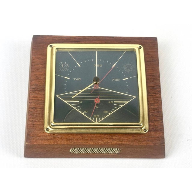 Danish Teak & Brass Weather Station, 1960s For Sale - Image 6 of 6