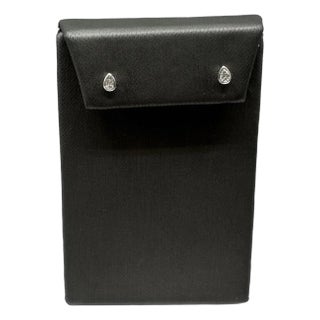 Bezel Set Pear Cut Diamond Studs in 14kt White Gold - 0.16ctw Diamonds, New, A Pair For Sale