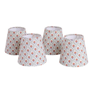 Madcap Cottage Floral Print Custom Chandelier Lampshades - Set of 4 For Sale