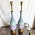 Mid Century Modern Lilac and Sky Blue Glazed Ceramic Table Lamps - A Pair For Sale In Miami - Image 6 of 10