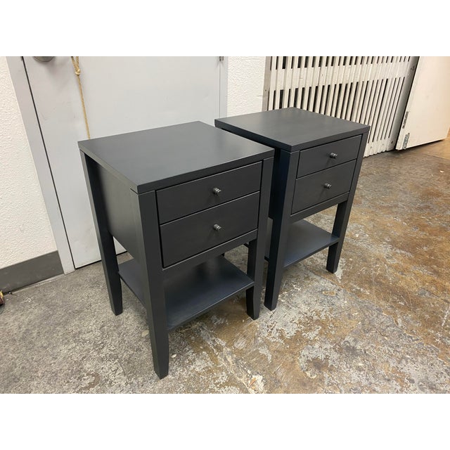 Wood Castle Furniture Maple Charcoal Finish Side Tables , a Pair Chairish