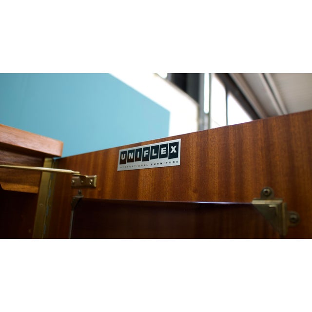 Mid-Century Modern Walnut Wardrobe from Uniflex, 1960s For Sale - Image 11 of 12