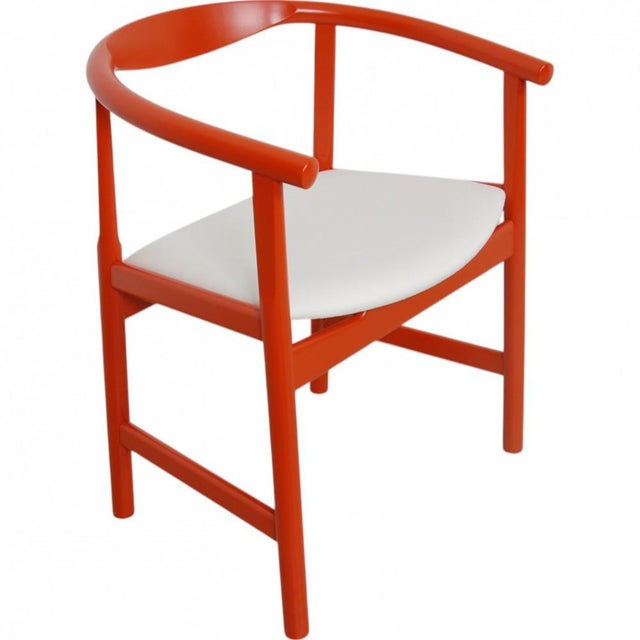 1980s Vintage Orange PP203 Chair by Hans Wegner, 1980s For Sale - Image 5 of 10
