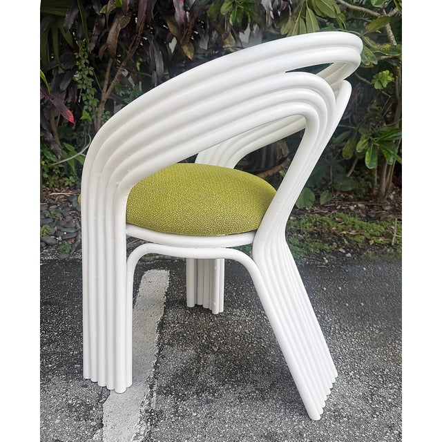 Wood 1980s 5-Strand Rattan Chairs, Axel Enthoven, Manner, 2 Pairs Available For Sale - Image 7 of 8