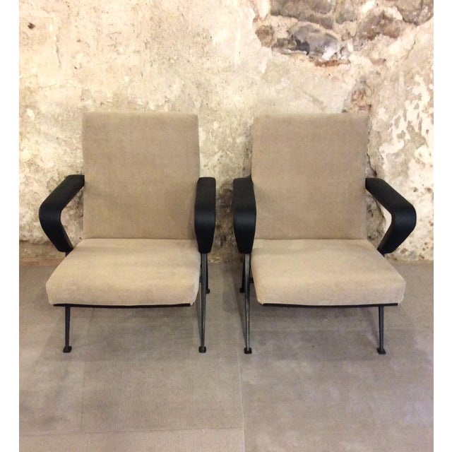 Vintage Lounge Chairs by Friso Kramer for Ahrend De Cirkel, 1960s, Set of 2 For Sale - Image 3 of 12