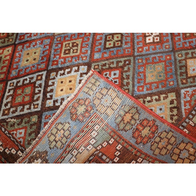 Early 20th Century Zabihi Collection Colorful Tribal Jaff Kurd Mini Rug - 2'11" x 3'8" For Sale - Image 4 of 7
