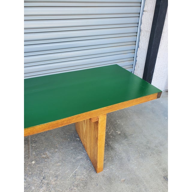 1970s Vintage Solid Oak Bench For Sale - Image 5 of 10