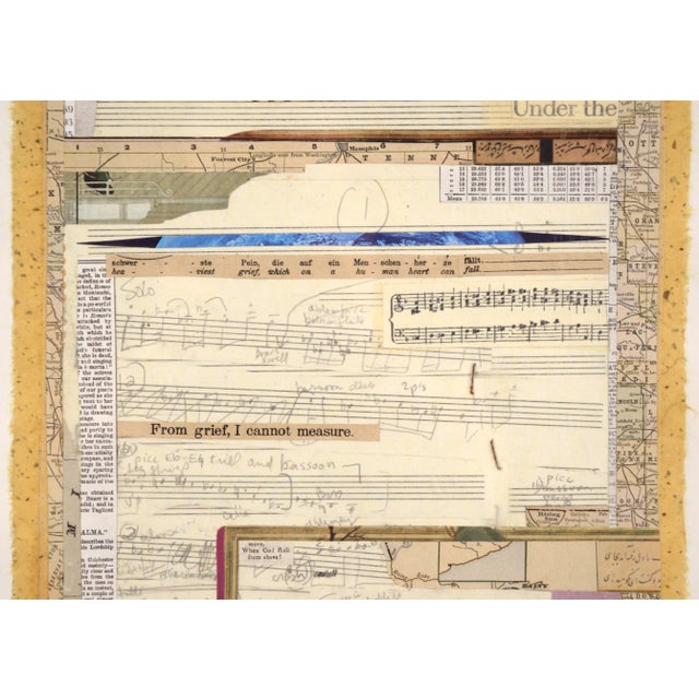 1990s "From Grief I Cannot Measure" Mixed-Media Collage Composition by Graham Moody, Framed For Sale In Monterey, CA - Image 6 of 12