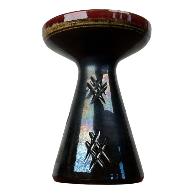 Mid-Century Modern Danish Studio Pottery Candleholder, 1960s For Sale