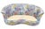 1990 Postmodern Kagan Style Biomorphic Kidney Bean Shaped Curved Platform Carson’s Loveseat Sofa For Sale - Image 11 of 12