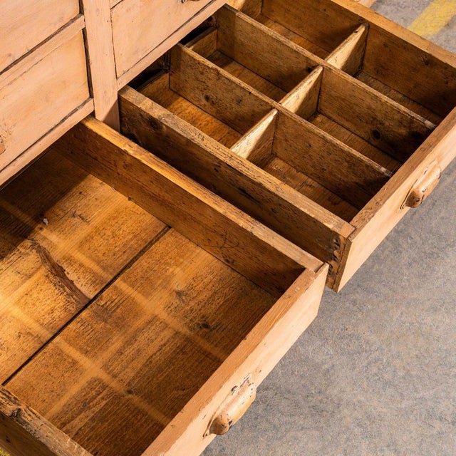 Large Vintage French Bank of Drawers, 1930s For Sale - Image 11 of 13