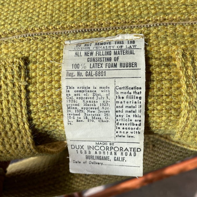 1960's Vintage Dux Armchair + Ottoman Set For Sale - Image 11 of 13