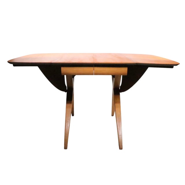 Mid Century Drop Leaf Dining Table by Cahill After Heywood Wakefield C. 1950's For Sale In New York - Image 6 of 18