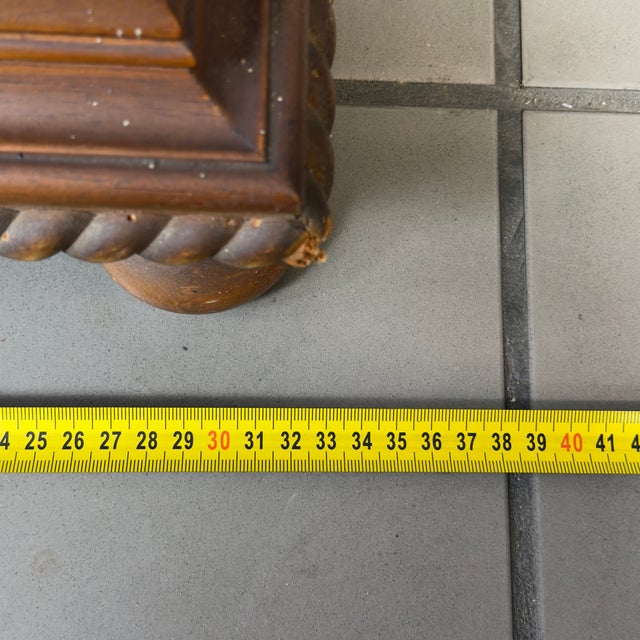 Renaissance Style Carved Wood Pedestal, 20th Century For Sale - Image 10 of 12