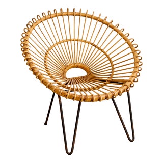 Rattan Sun Lounger by Janine Abraham & Dirk Jan Rol, 1950 For Sale