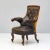 Brown Library Armchair in Leather and Rosewood For Sale - Image 8 of 8