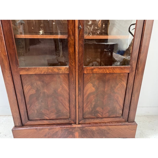 2000 - 2009 19th Century Louis Philippe Mahogany and Mahogany Veneer Bookcase For Sale - Image 5 of 13