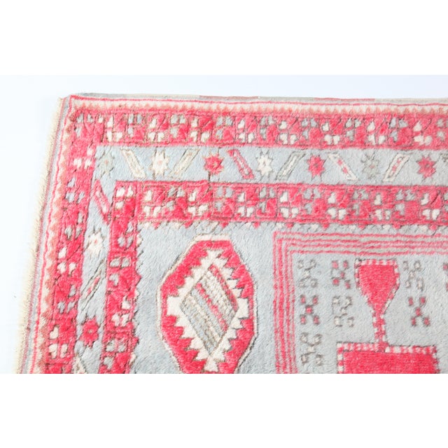 1970s Handmade Wool Turkish Rug -4' 3'' X 5' 9'' For Sale - Image 4 of 13