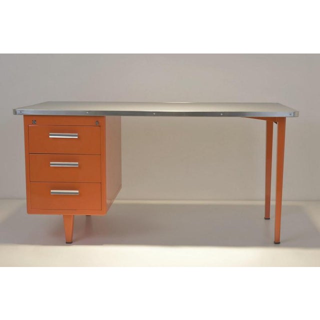 Sheet steel desk designer: unknown year: around 1955 manufacturer: gispen country: netherlands measurements: h 74 cm w 150...