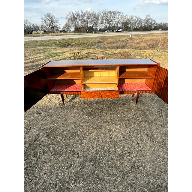 1940s French Art Deco Exotic Mahogany Sideboard or Credenzas For Sale - Image 6 of 12