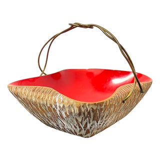 Centerpiece Basket by Aldo Tura for Macabo, 1950s For Sale