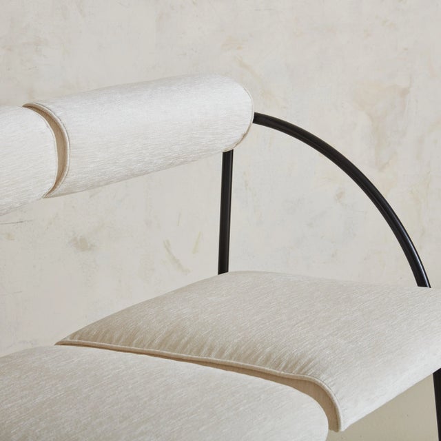 Modern ‘Vienna' Black Metal Settee by Rodney Kinsman for Bieffeplast, Italy 1980s - Sold Individually For Sale - Image 3 of 11