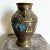 Japanese Antique Japanese Brass Enameled Chapleve Vase For Sale - Image 3 of 6