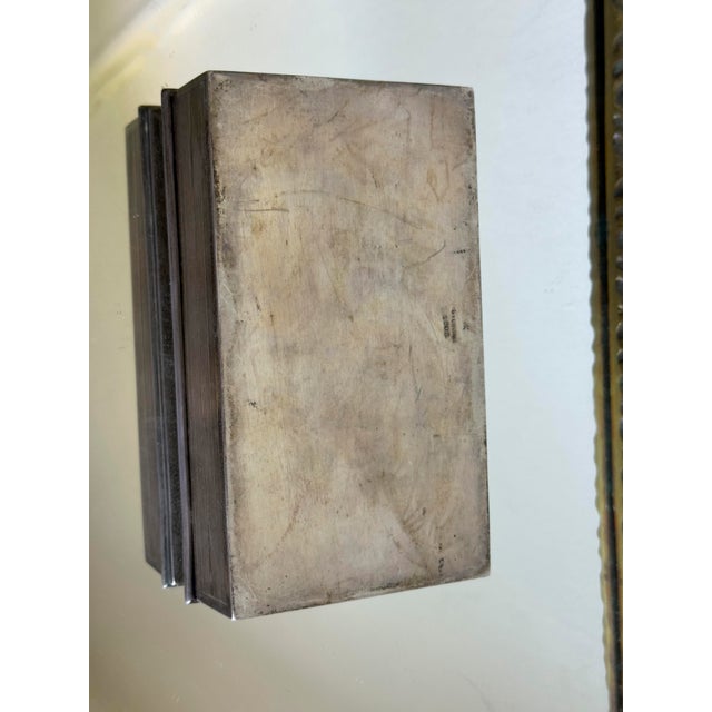 Vintage Art Deco Sterling Silver Engine Turned Apollo Silver Co Vanity Box 1930s For Sale - Image 4 of 13