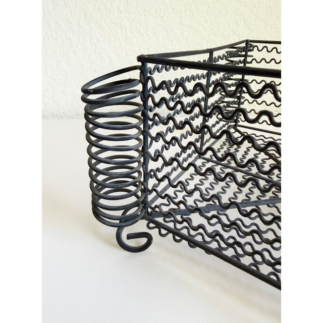 Black Rustic Coiled Metal Fruit Basket For Sale - Image 8 of 10