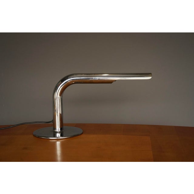 Chromed Gulp Table Lamp by Ingo Maurer, 1960s For Sale - Image 9 of 10