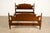 A gorgeous antique Early American or Colonial style full size poster bed By Berkey & Gay USA, Circa 1920s Beautiful carved...