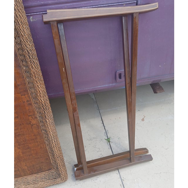 Coffee Vintage Seagrass and Koa Wood Large Tray Table Butler Table Coffee Table For Sale - Image 8 of 10