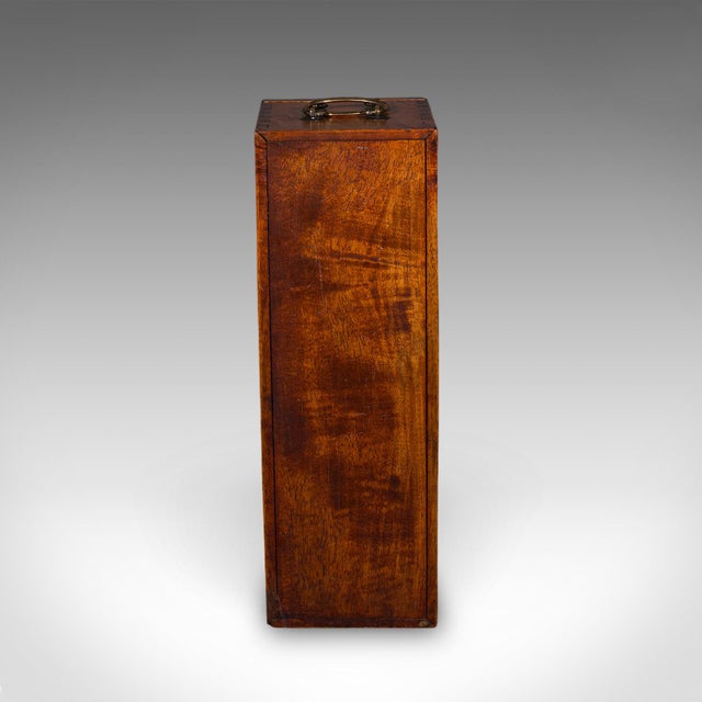 Wood Antique Wine Bottle Presentation Case, English, Champagne Magnum Box, Regency For Sale - Image 7 of 12